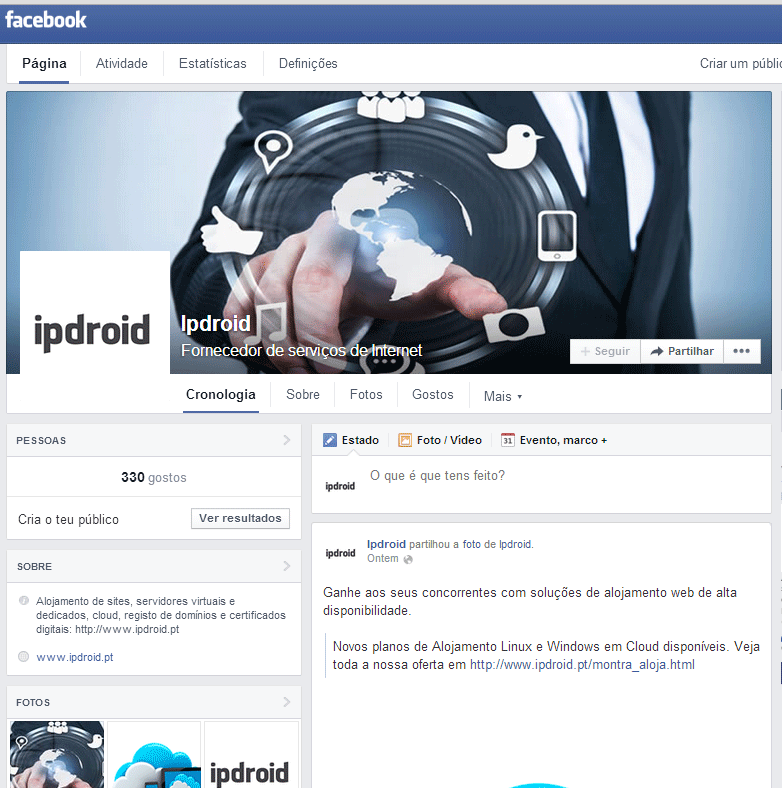 Facebook e o novo modelo de página