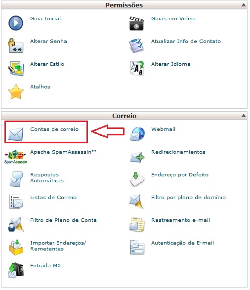 cpanel menu cpanel menu