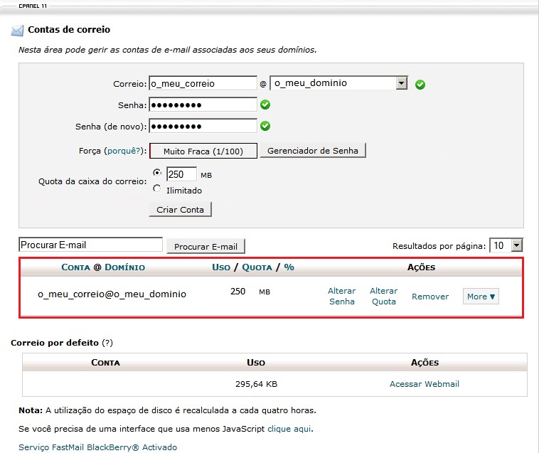 configurar conta configurar conta